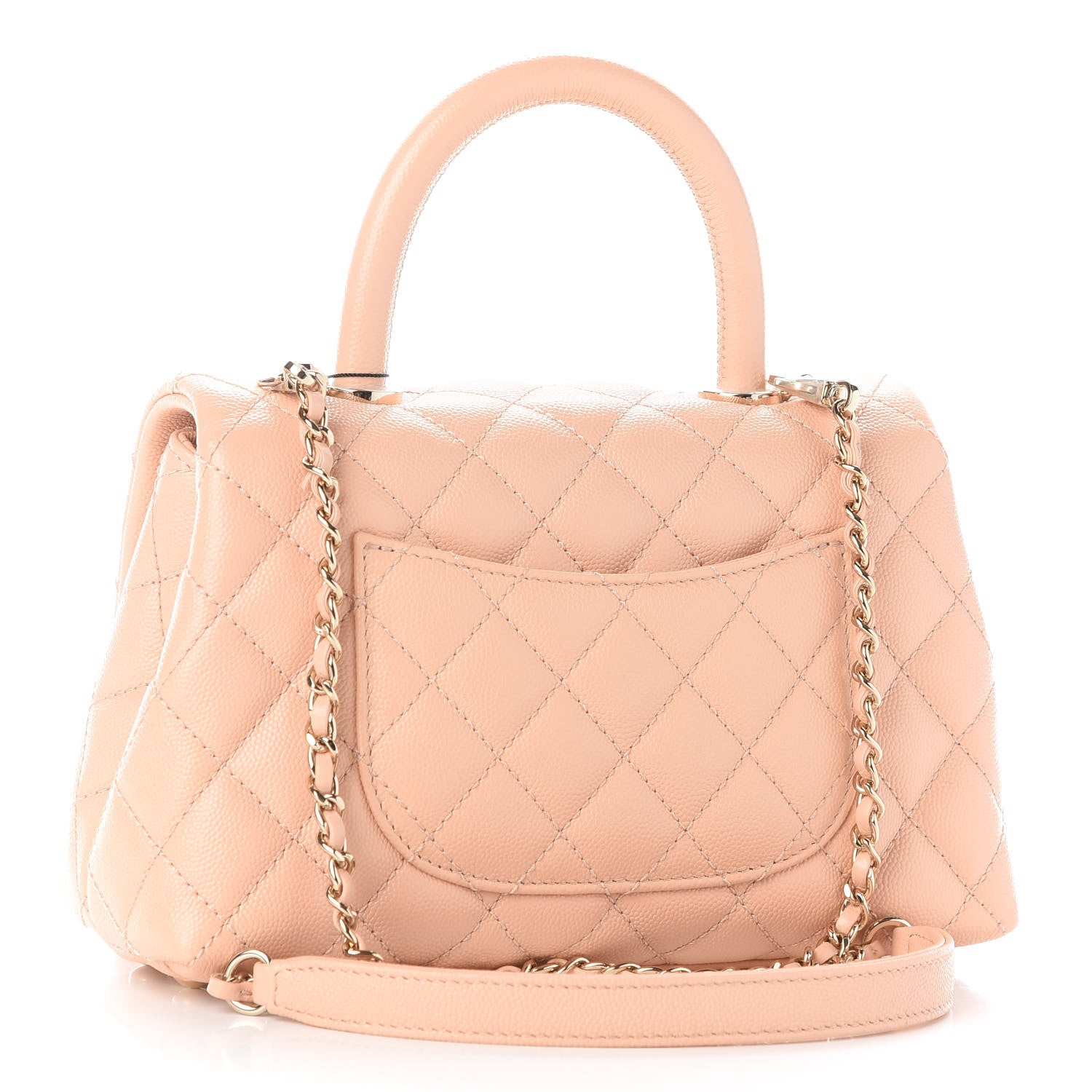 Chanel Caviar Quilted Mini Coco Handle Flap Light Pink 2 of 8