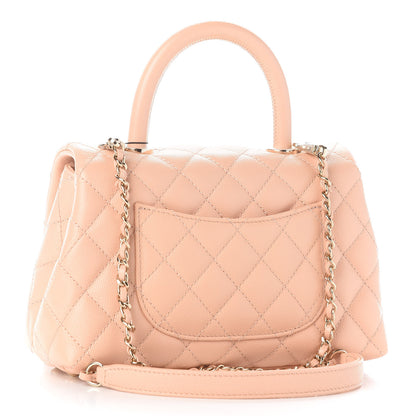 Chanel Caviar Quilted Mini Coco Handle Flap Light Pink 2 of 8