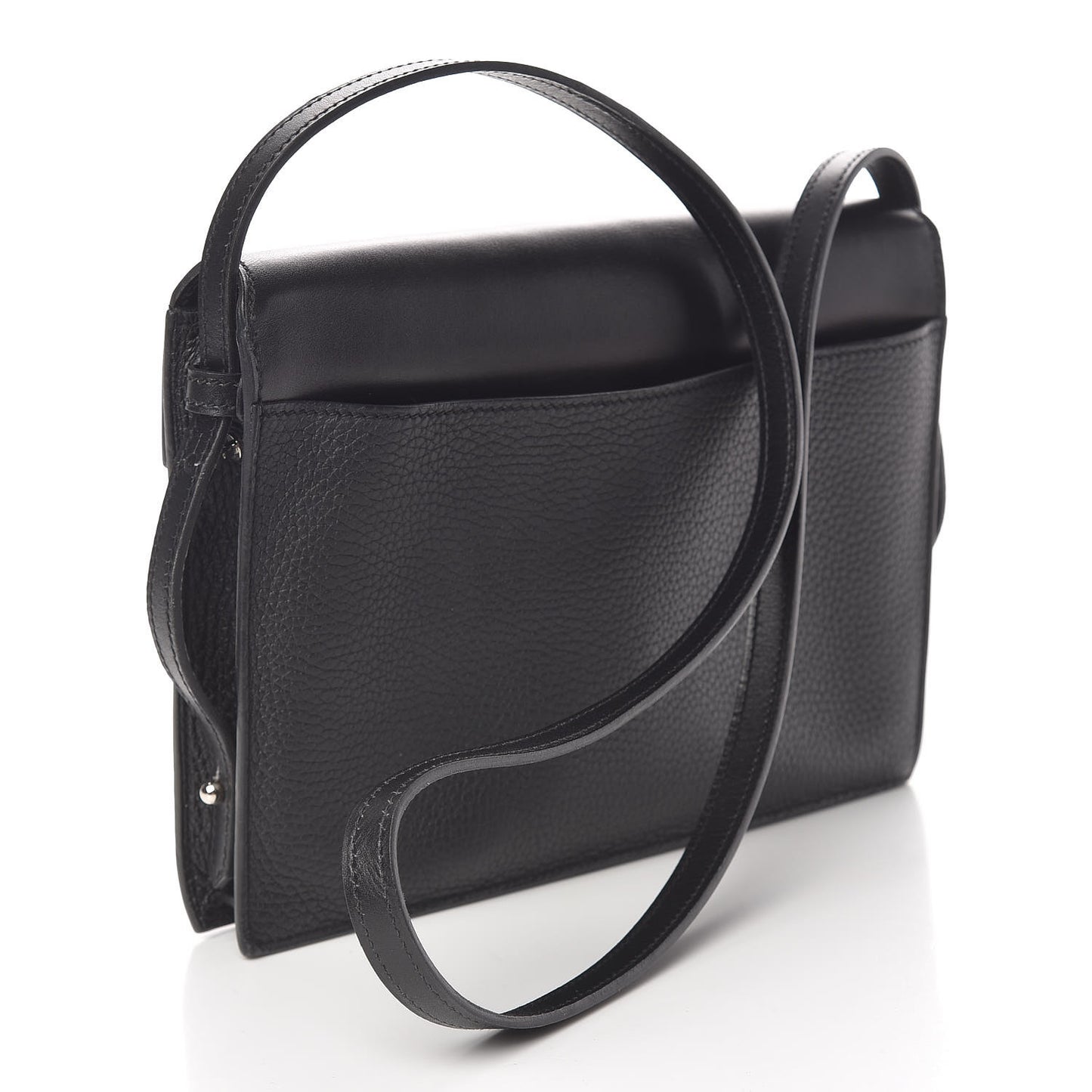 Box Taurillon Clemence Faco Clutch Black