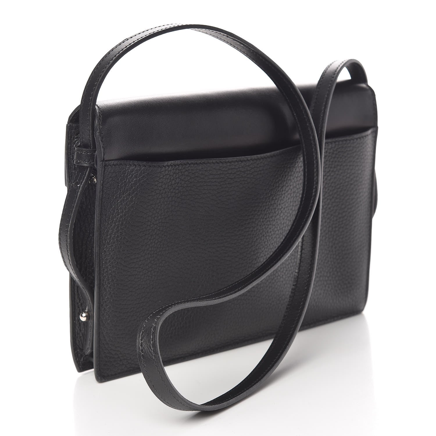 Hermes Box Taurillon Clemence Faco Clutch Black 3 of 15