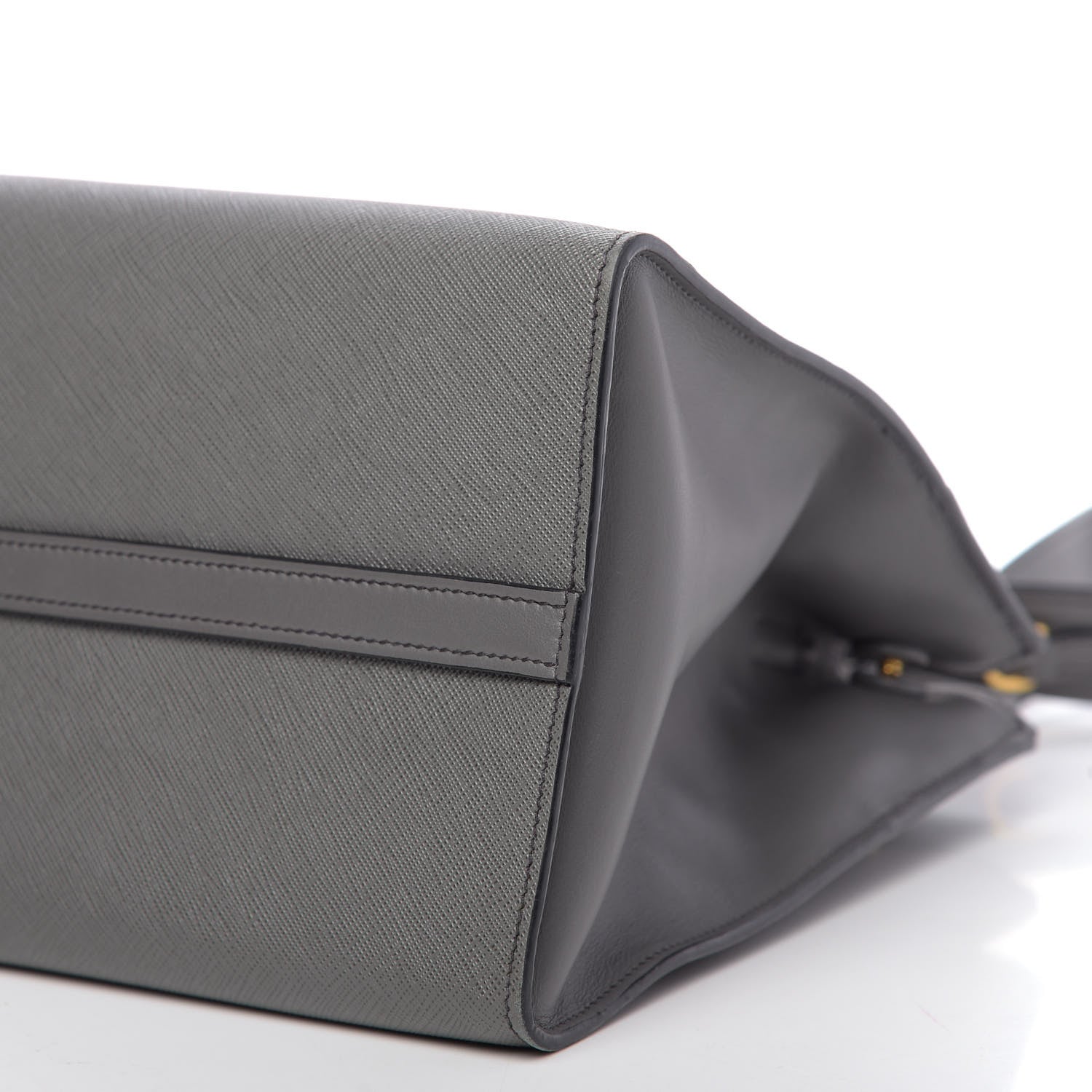 Prada Saffiano City Calfskin Medium Esplanade Tote Mercurio 10 of 10
