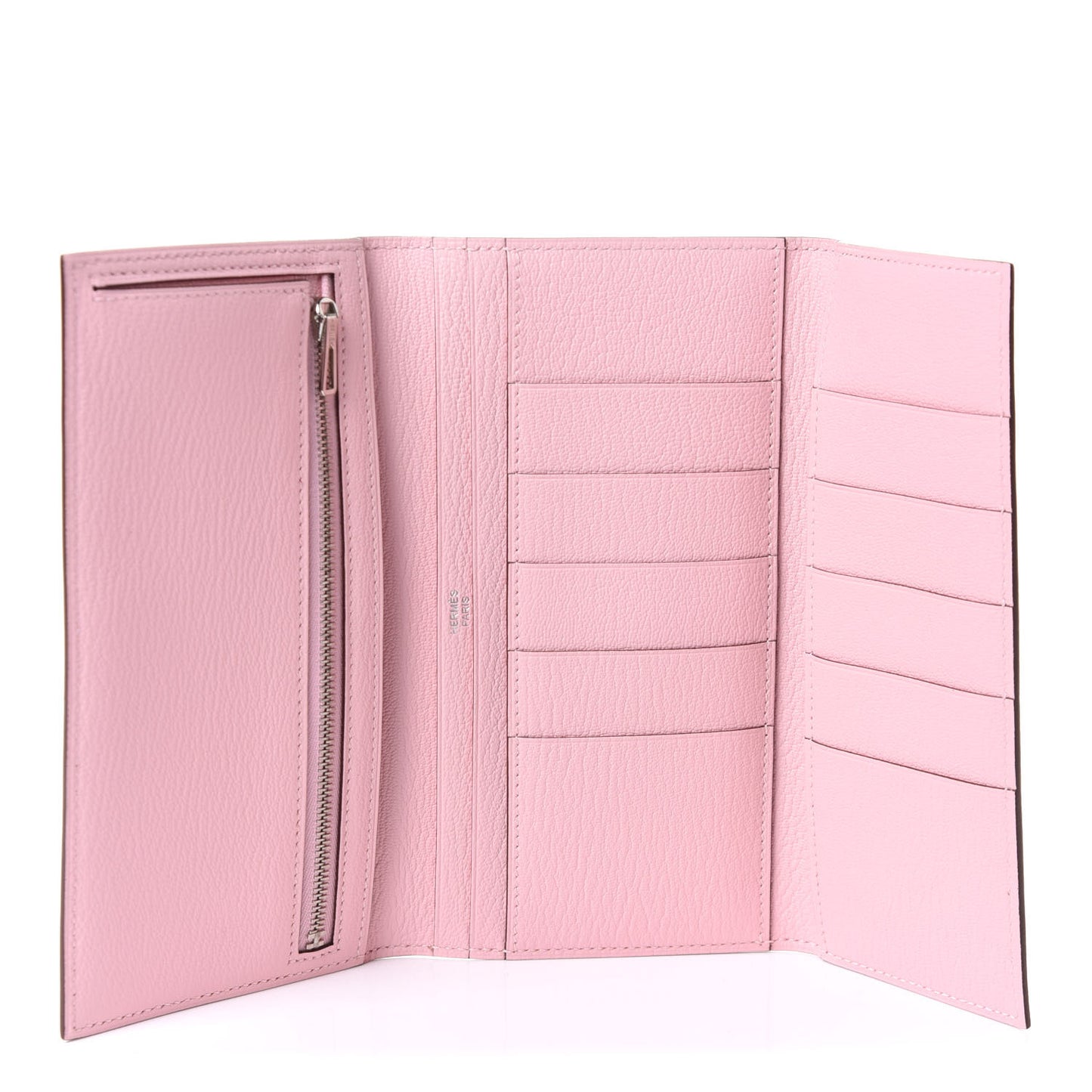 Chevre Mysore Tri-Fold Bearn Wallet Rose Sakura