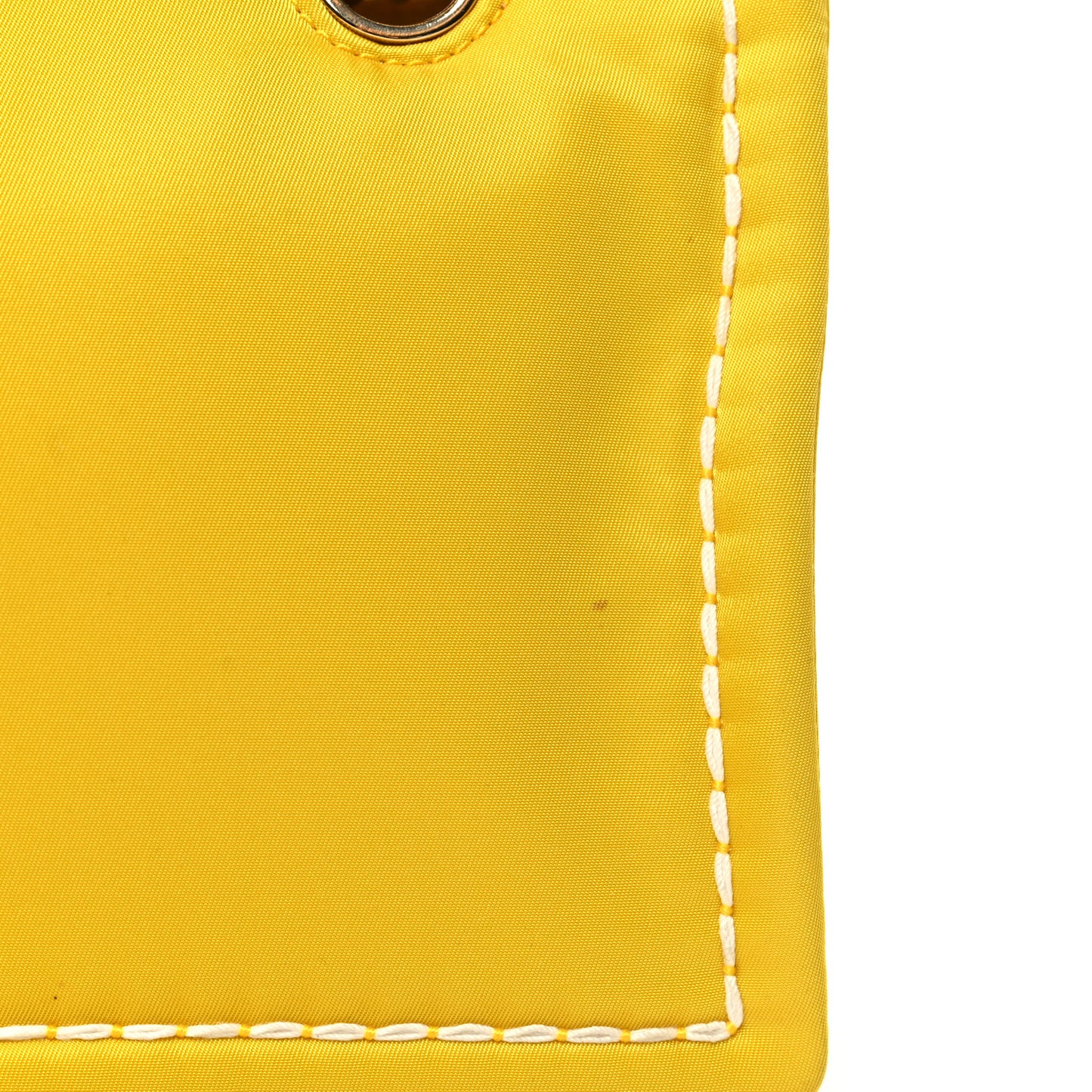 Tessuto Nylon Chain Flap Shoulder Bag Giallo