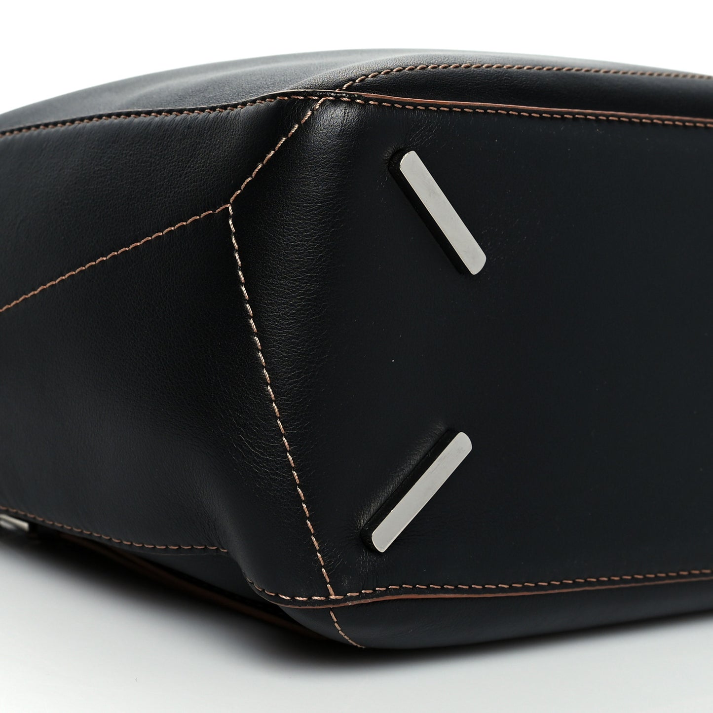 Calfskin Medium Puzzle Bag Black Tan