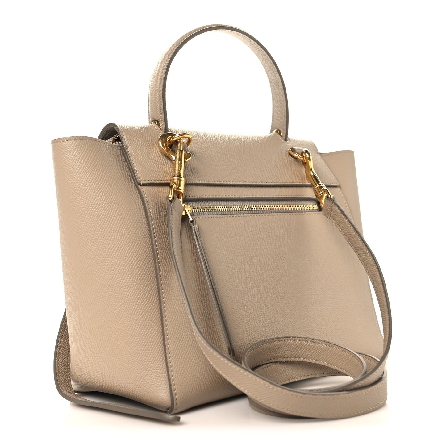 Grained Calfskin Micro Belt Bag Light Taupe