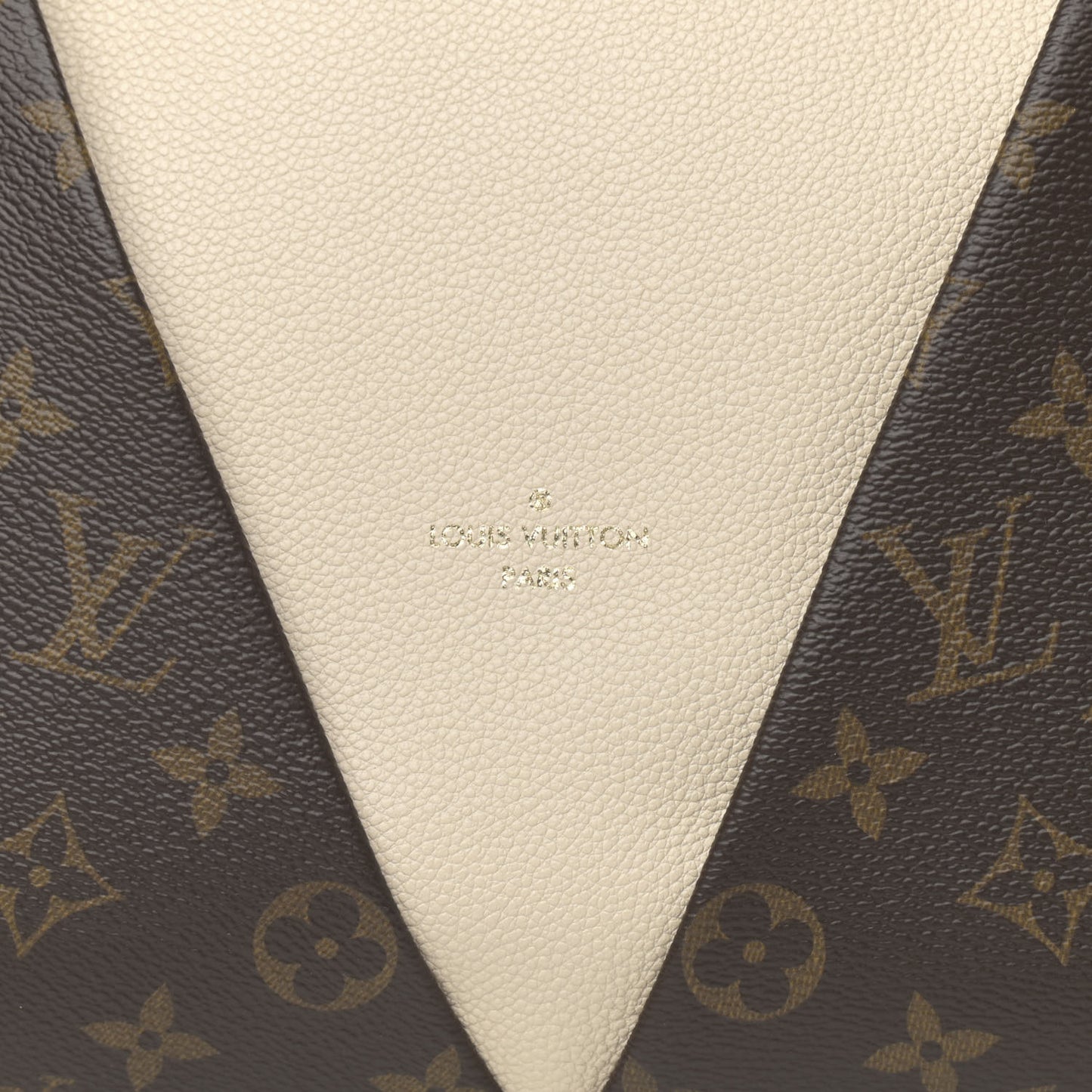 Monogram Braided V Tote MM Creme