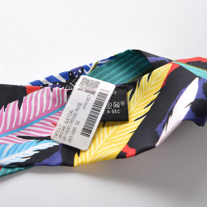 Hermes Silk Jaguar Quetzal Twilly Vert Rouge Rose 3 of 3