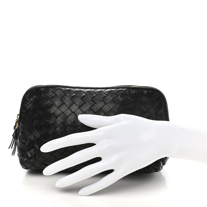 Bottega Veneta Nappa Intrecciato Small Cosmetic Pouch Black 2 of 7