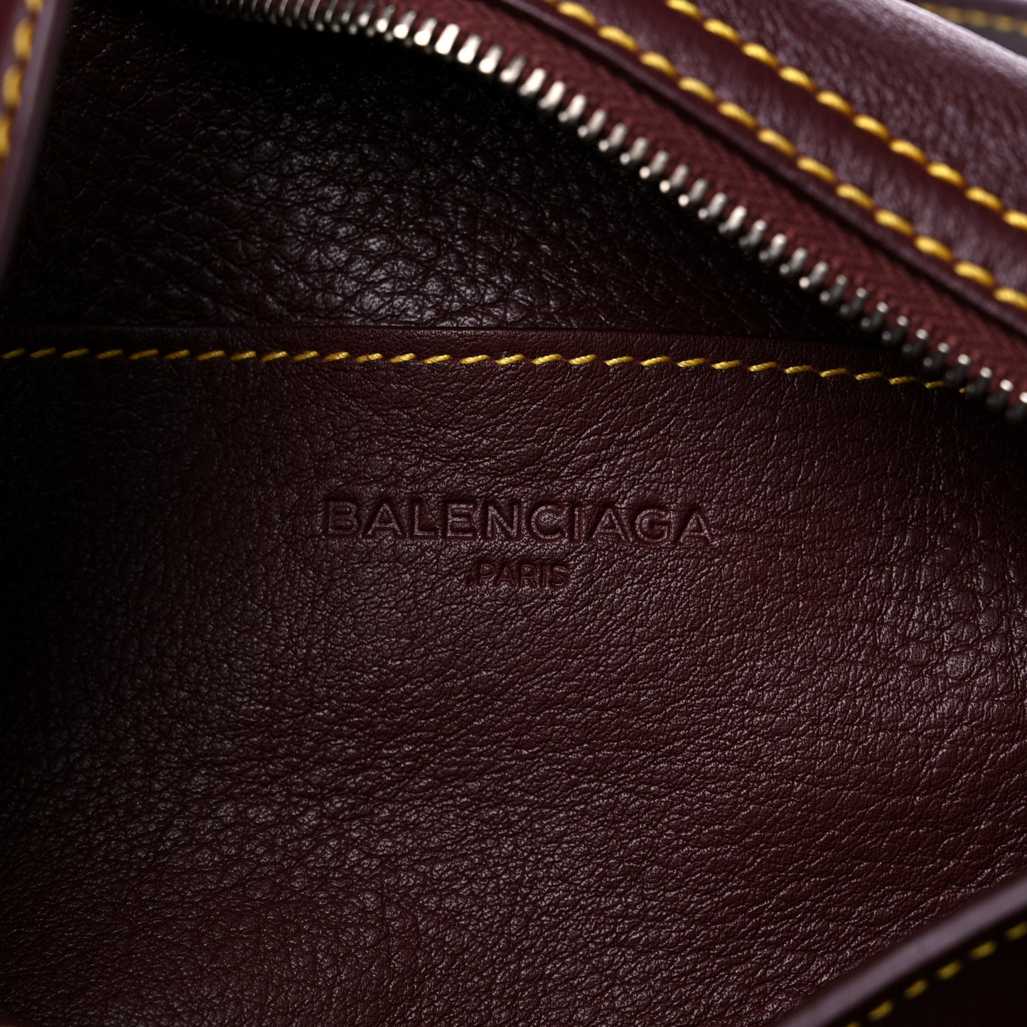 Calfskin Round Air Hobo Burgundy