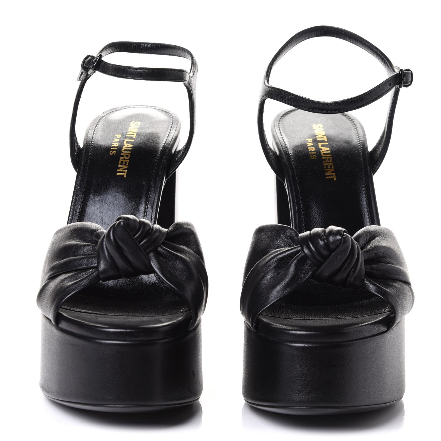 Saint Laurent Vendome Bianca 85 Platform Sandals 37.5 Black 2 of 11