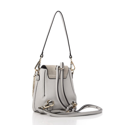 Chloe Suede Calfskin Mini Faye Backpack Airy Grey 3 of 9