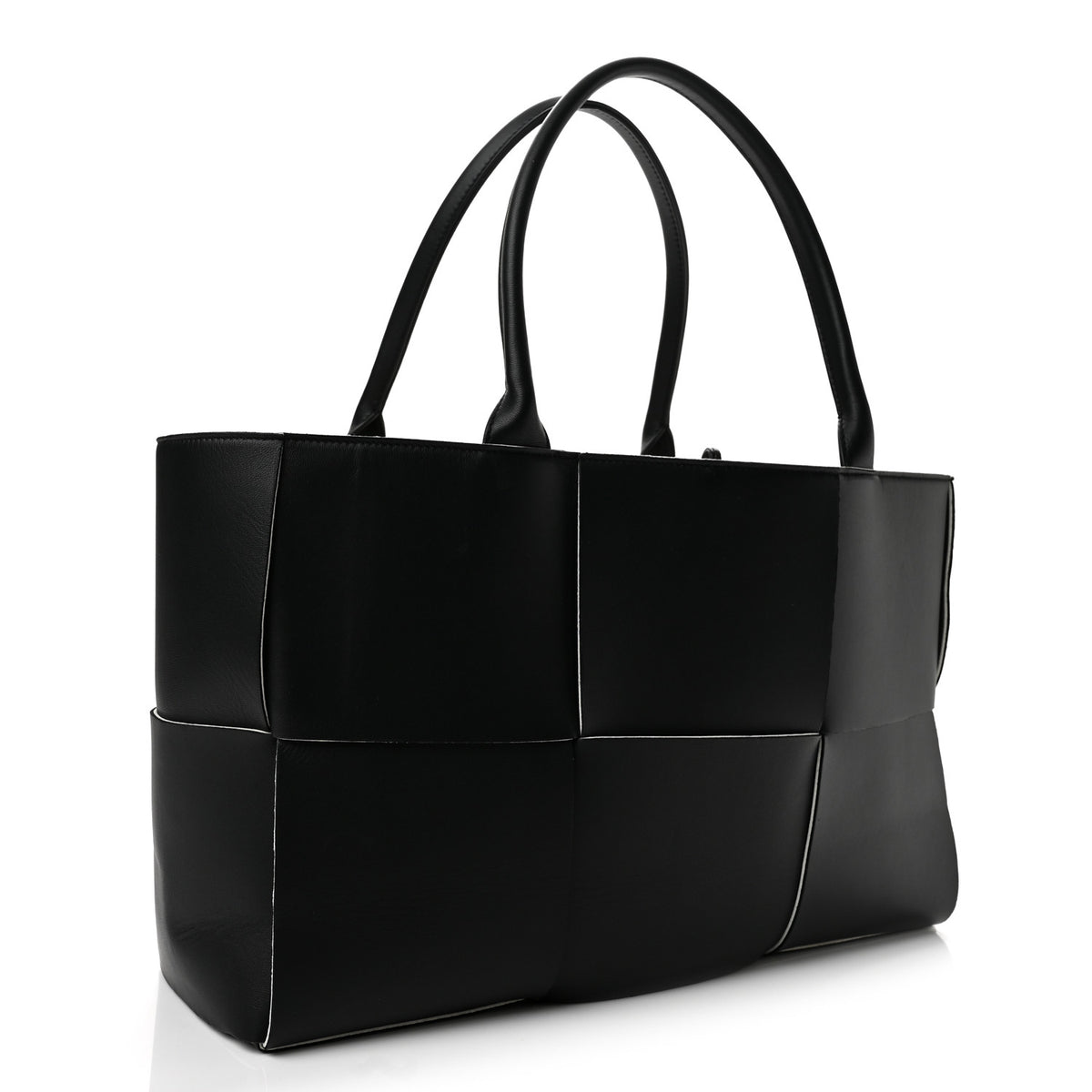 Bottega Veneta Nappa Maxi Intrecciato Medium Arco Tote Black White 4 of 11