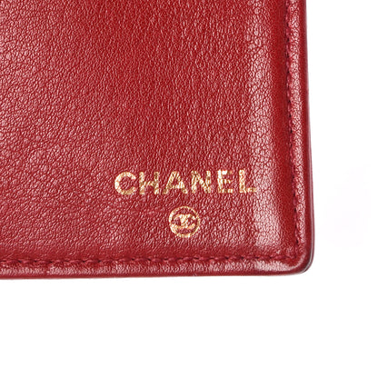 Chanel Lambskin Timeless CC Yen Wallet Red 6 of 10