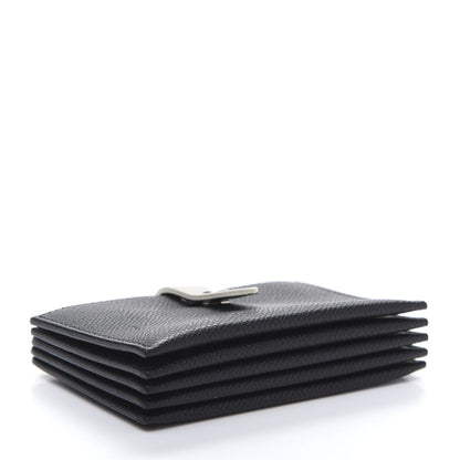 Celine Grained Shiny Calfskin Accordion Card Holder Black Chalk 4 of 8