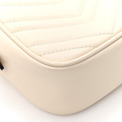 Gucci Calfskin Matelasse Small GG Marmont Chain Shoulder Bag White 11 of 13