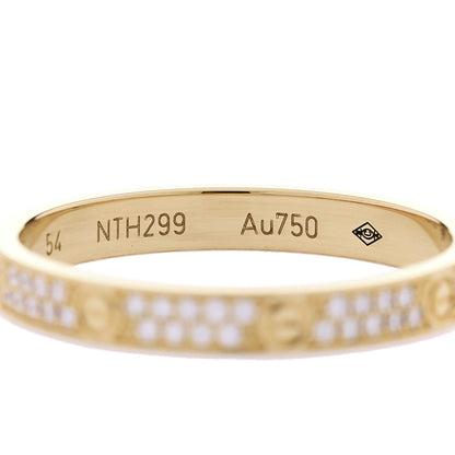 Cartier 18K Yellow Gold Diamond 2.6mm LOVE Paved Band Ring 54 6.75 54/6.75 5 of 6