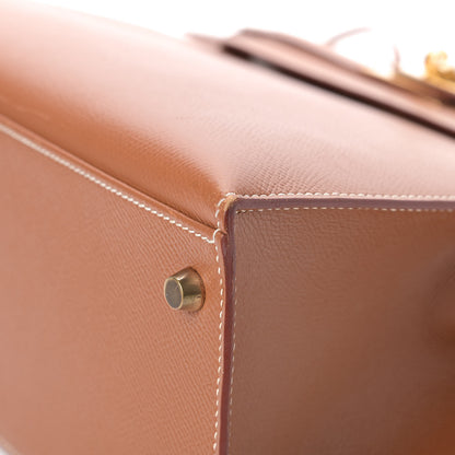 Hermes Courchevel Kelly Sellier 32 Gold 13 of 14