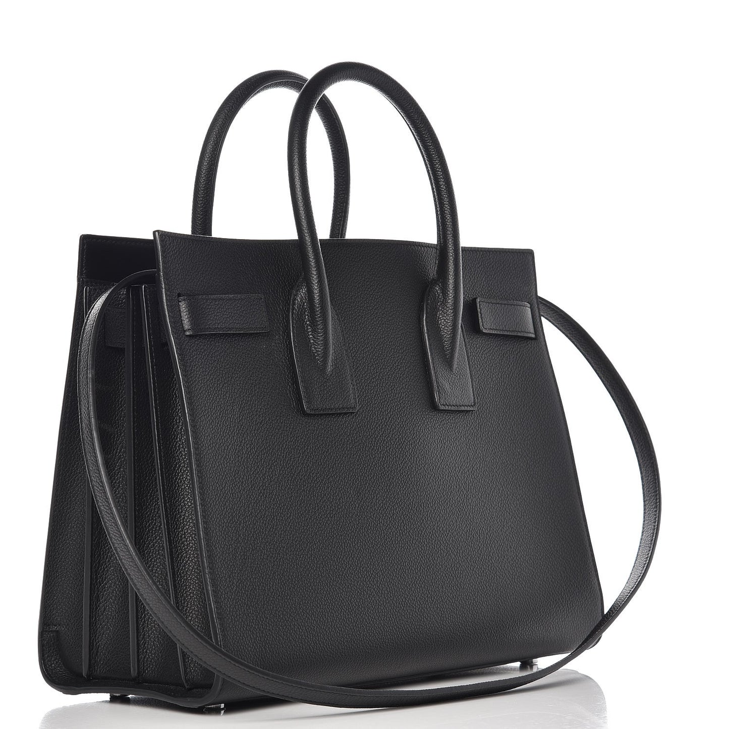 Grained Calfskin Small Sac De Jour Black