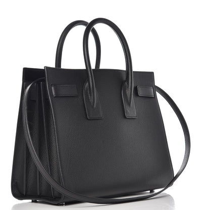 Saint Laurent Grained Calfskin Small Sac De Jour Black 3 of 10