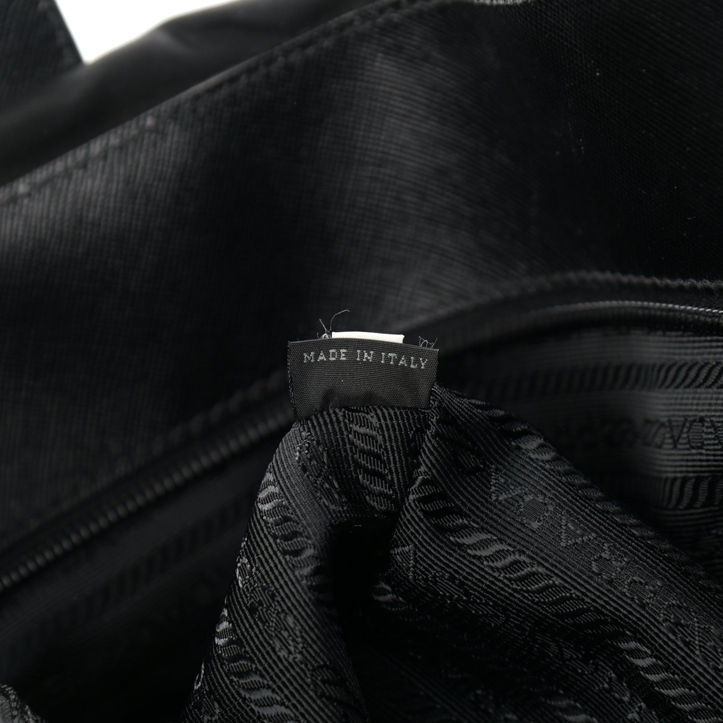 Nylon Saffiano Front Pocket Tote Black