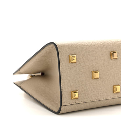 Salvatore Ferragamo Calfskin Small The Studio Box Bag Daino 8 of 10