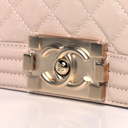 Chanel Caviar Quilted Medium Boy Flap Light Pink 10 of 11