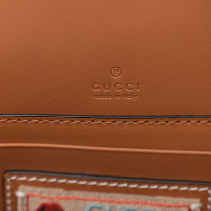 Gucci X DANS LE VERT GG Supreme Monogram Cuoio Web Mini Retro Interlocking G Top Handle Beige Rosso Ebony Harness Brown 6 of 11
