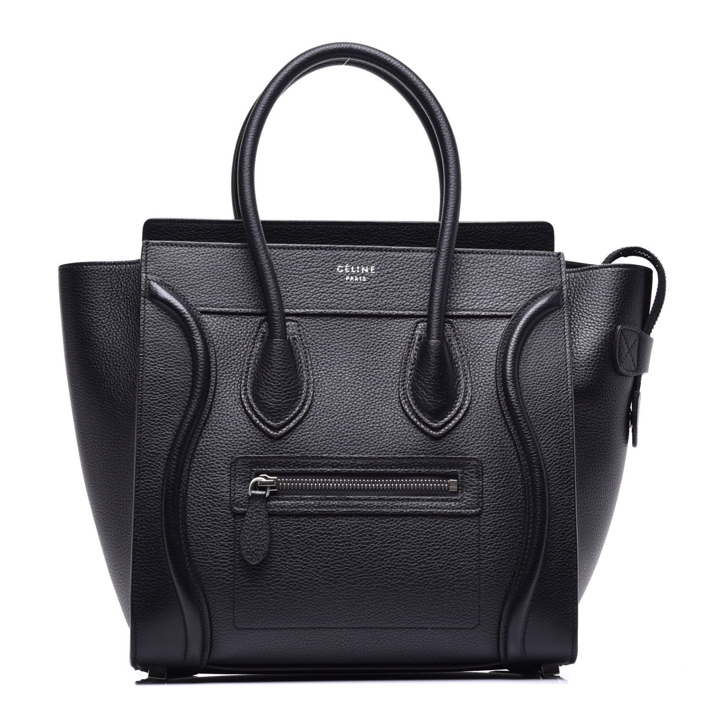 Drummed Calfskin Micro Luggage Black