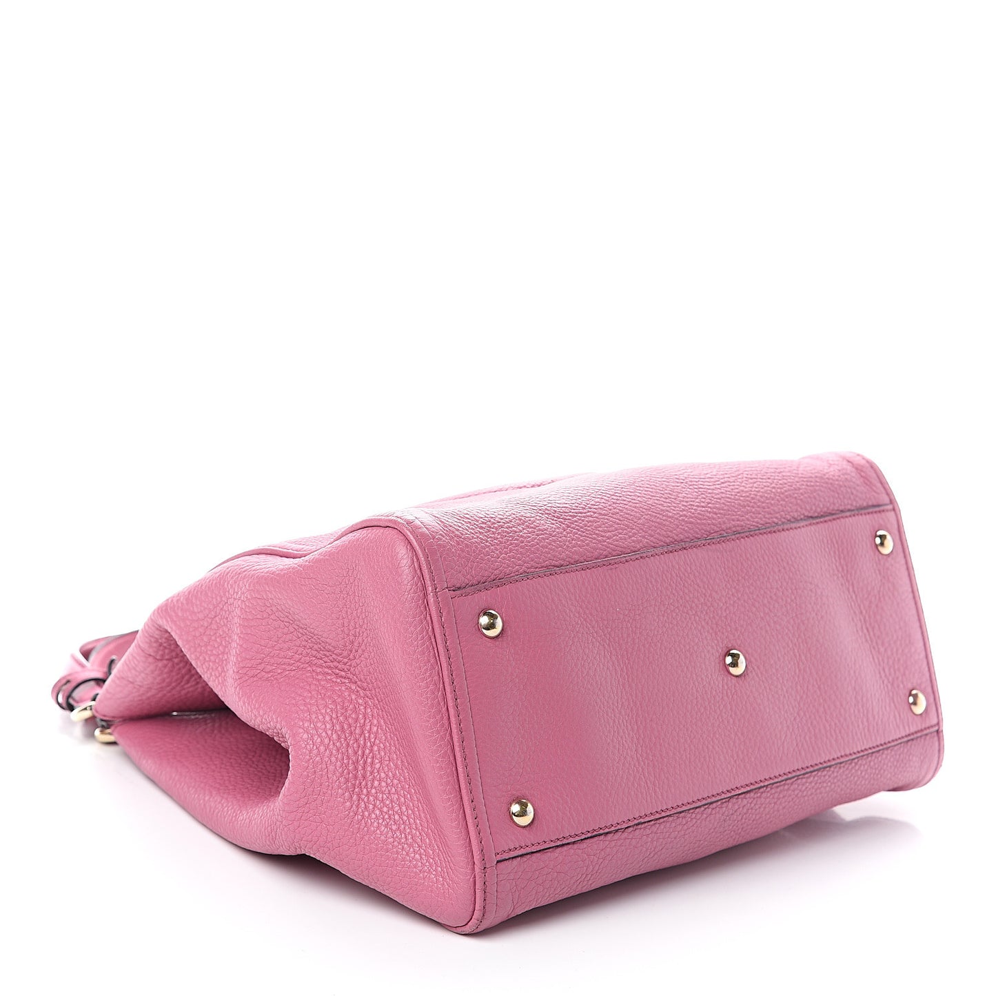 Pebbled Calfskin Medium Soho Shoulder Bag Fresia Rose