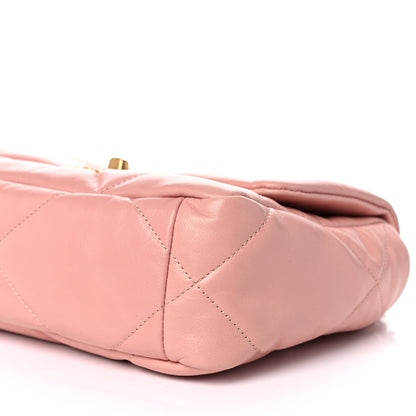 Chanel Goatskin Quilted Medium Chanel 19 Flap Light Pink 9 of 10