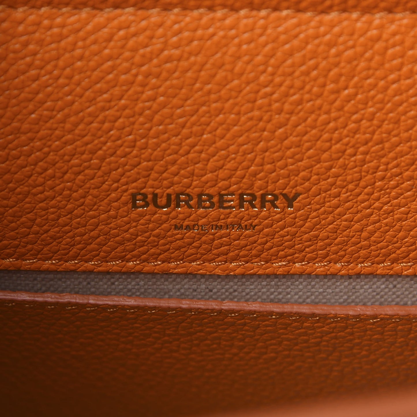 Grainy Calfskin Mini Title Bag Orange