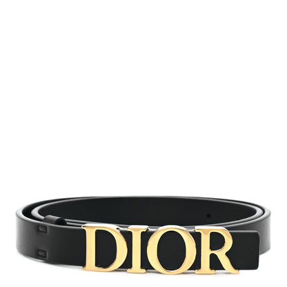Christian Dior Calfskin D-Dream 20mm Belt 75 30 Black 1 of 6