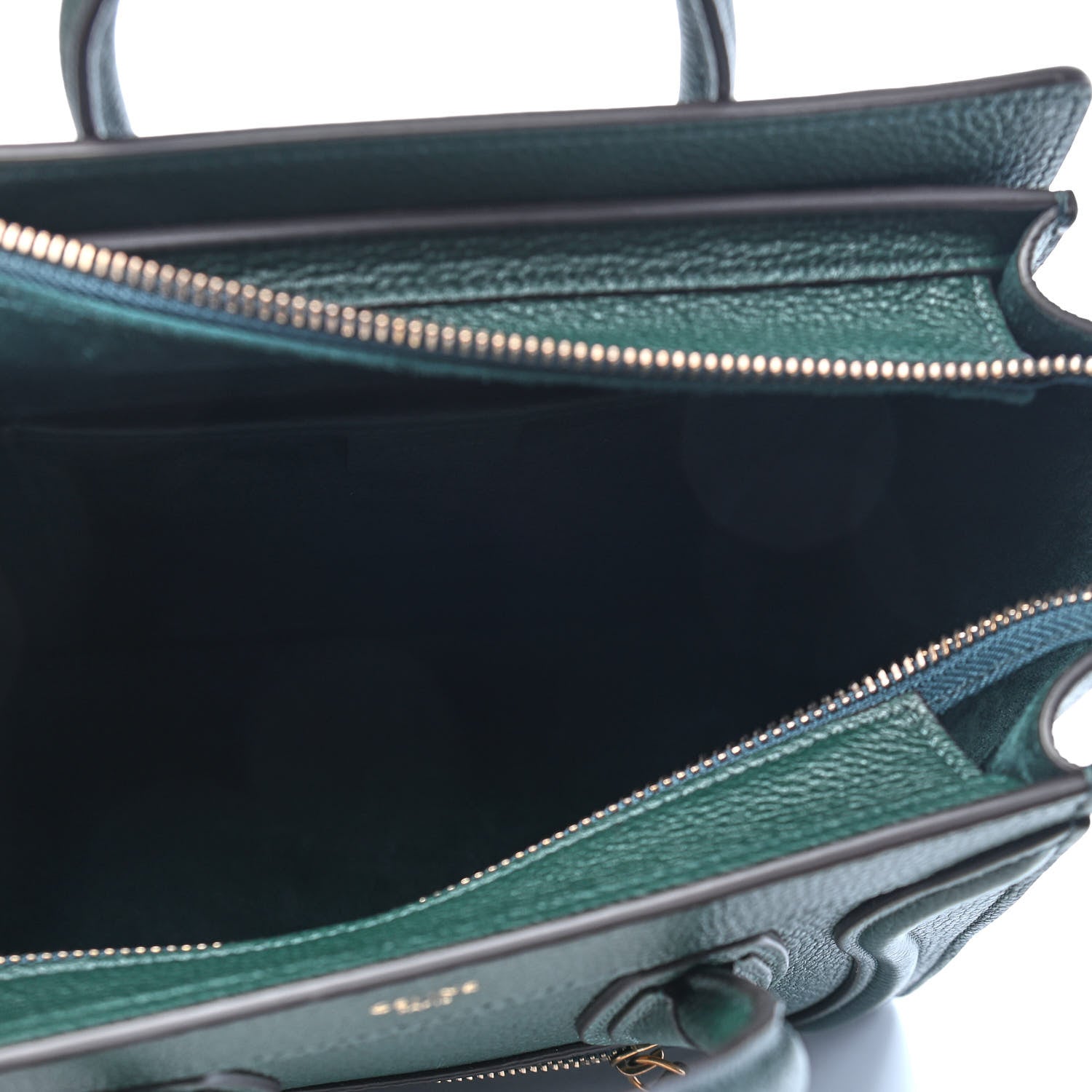 Celine Drummed Calfskin Nano Luggage Amazone 5 of 9