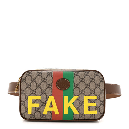 Gucci GG Supreme Monogram Azalea Calfskin Fake/Not Small Retro Interlocking G Belt Bag 120 48 Beige Ebony Brown Sugar 1 of 10