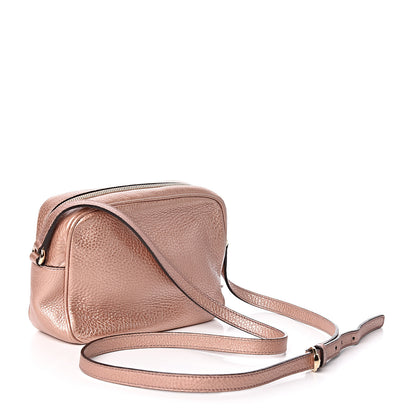 Gucci Metallic Pebbled Calfskin Small Soho Disco Bag Pink 3 of 10