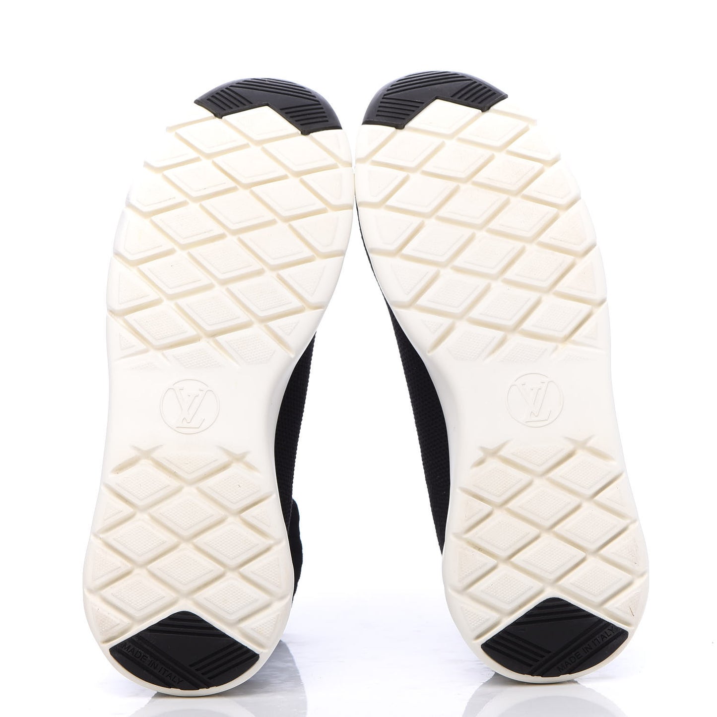 Stretch Fabric LV Black Heart Sock Sneaker 42 Black