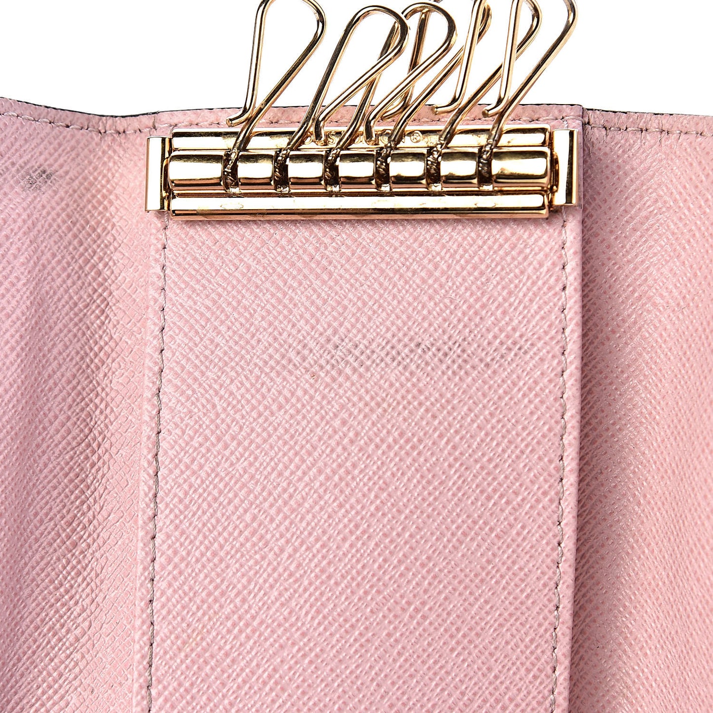 Damier Ebene Multicles 6 Key Holder Rose Ballerine