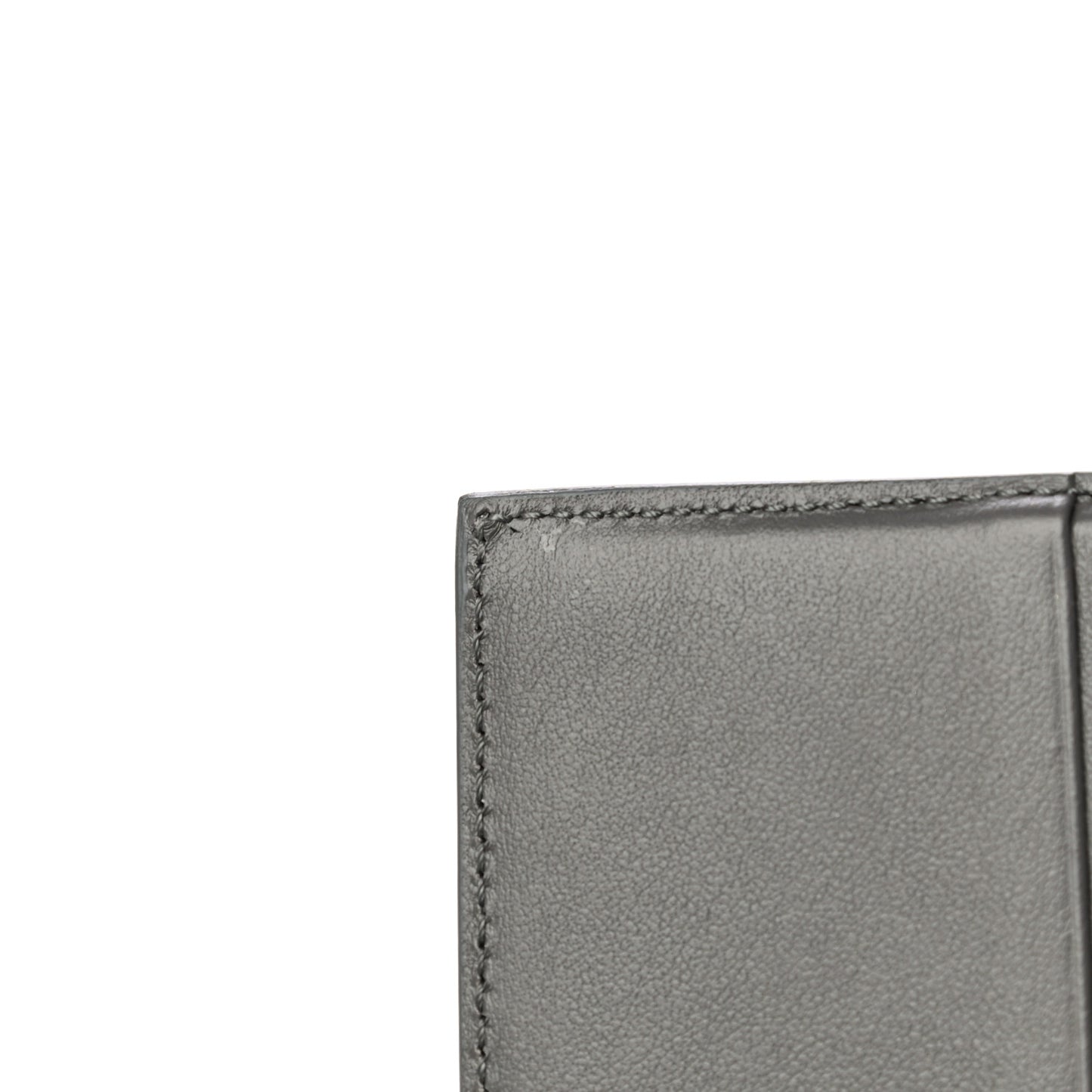Grained Calfskin Medium Multifunction Strap Wallet Grey Vintage Pink