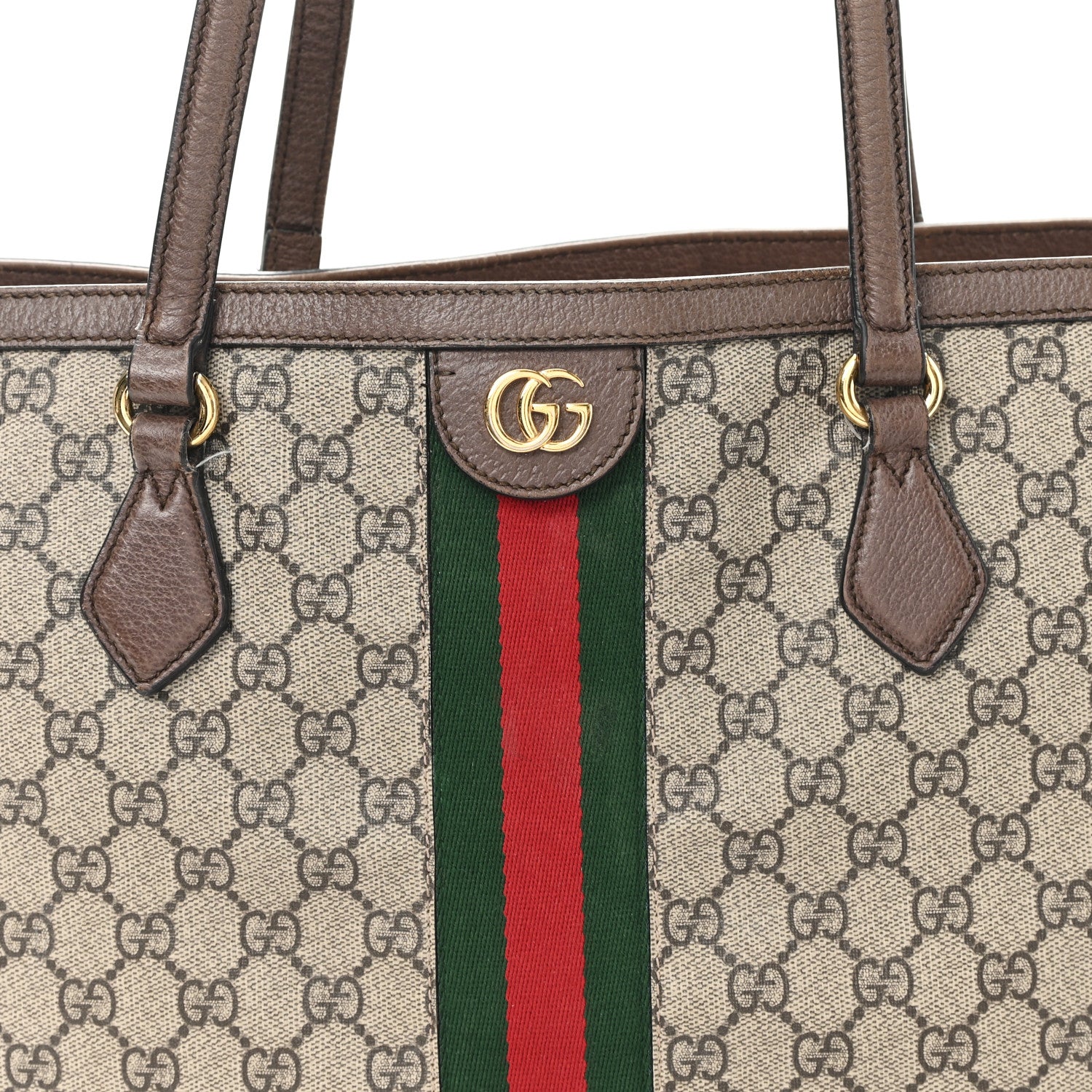 Gucci GG Supreme Monogram Medium Ophidia Shopping Tote Brown 8 of 13