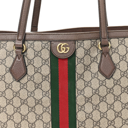 Gucci GG Supreme Monogram Medium Ophidia Shopping Tote Brown 8 of 13