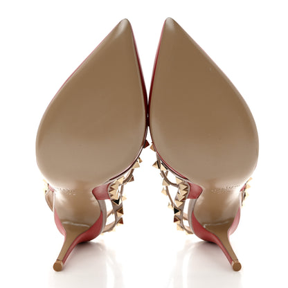 Valentino Garavani Nappa Rockstud Ankle Strap 100mm Pumps 37.5 Rubino Poudre 5 of 8