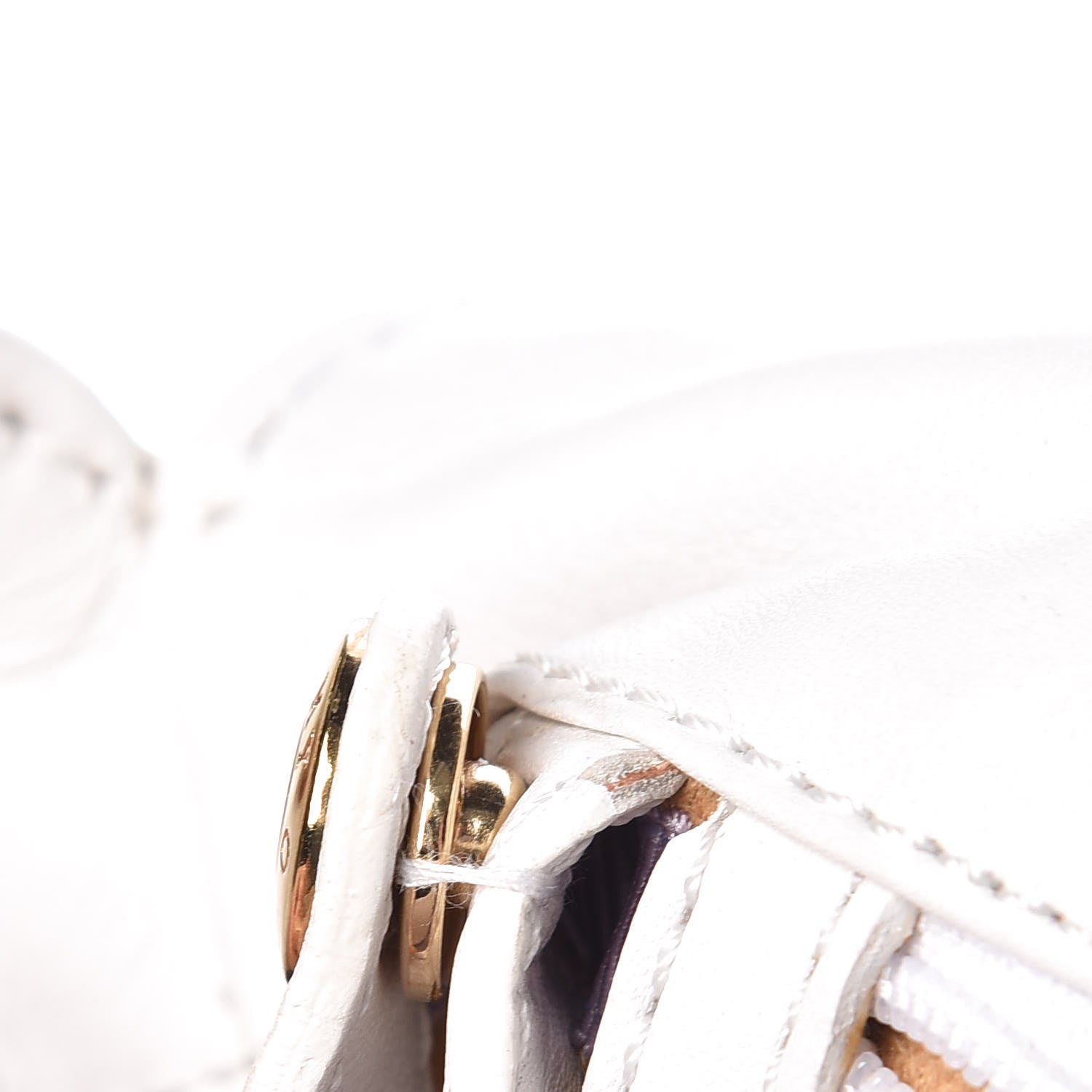 Jimmy Choo Calfskin Flap Shoulder Bag White 9 of 15