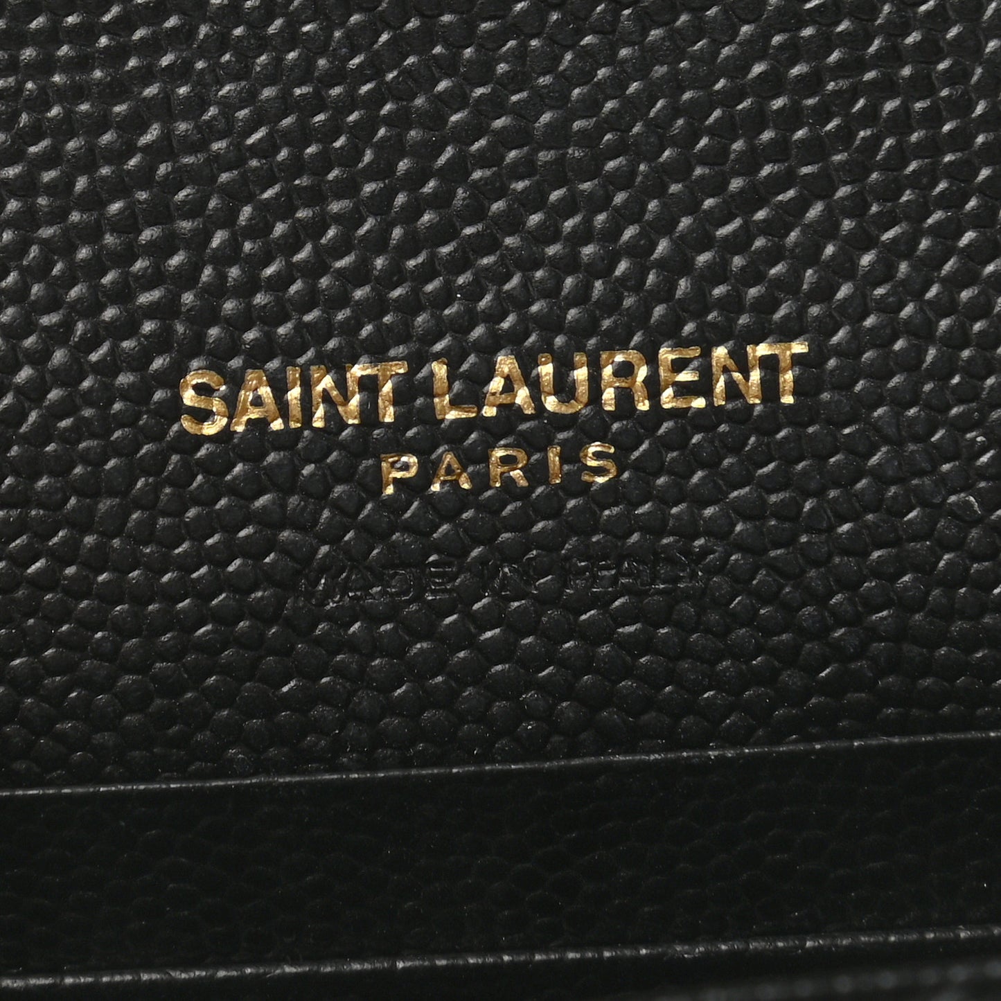 Grain De Poudre Matelasse Chevron Small Monogram Envelope Wallet Black