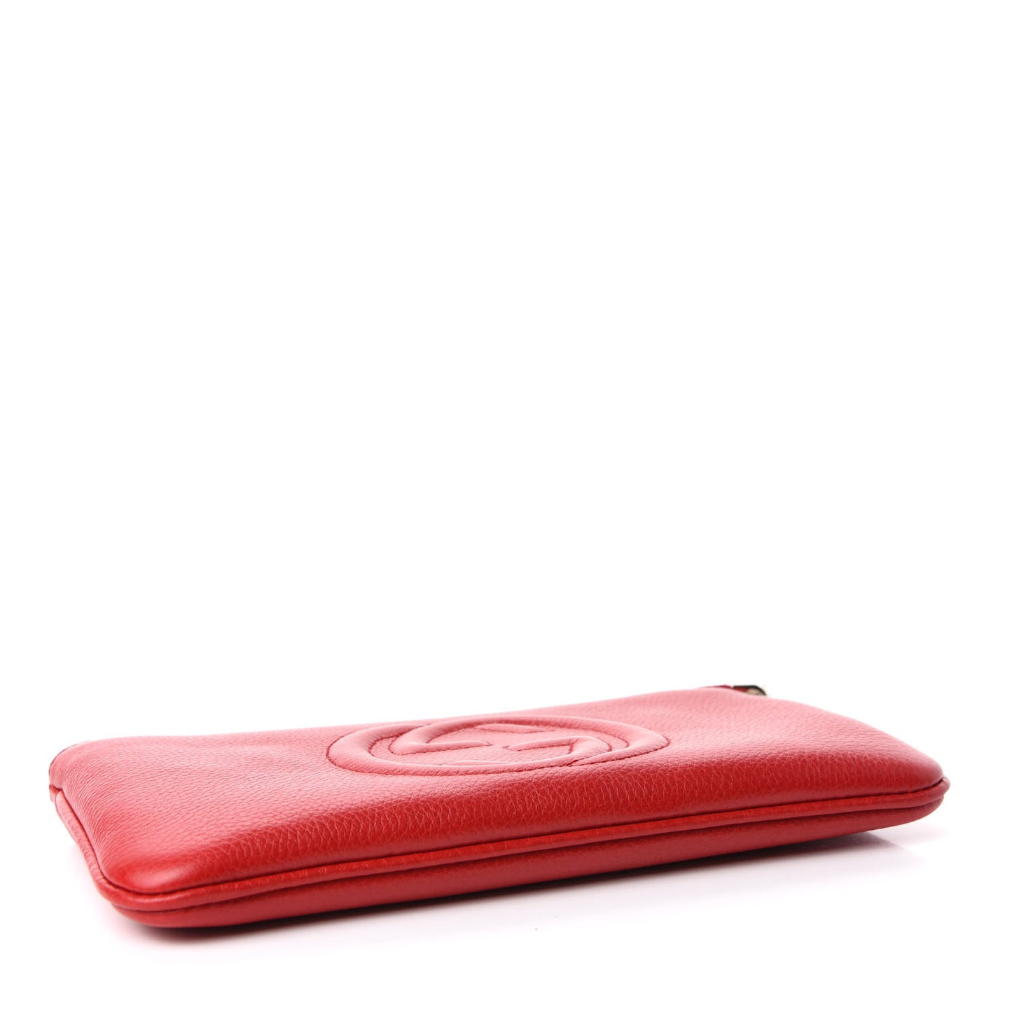 Pebbled Calfskin Soho Wristlet Vibrant Red