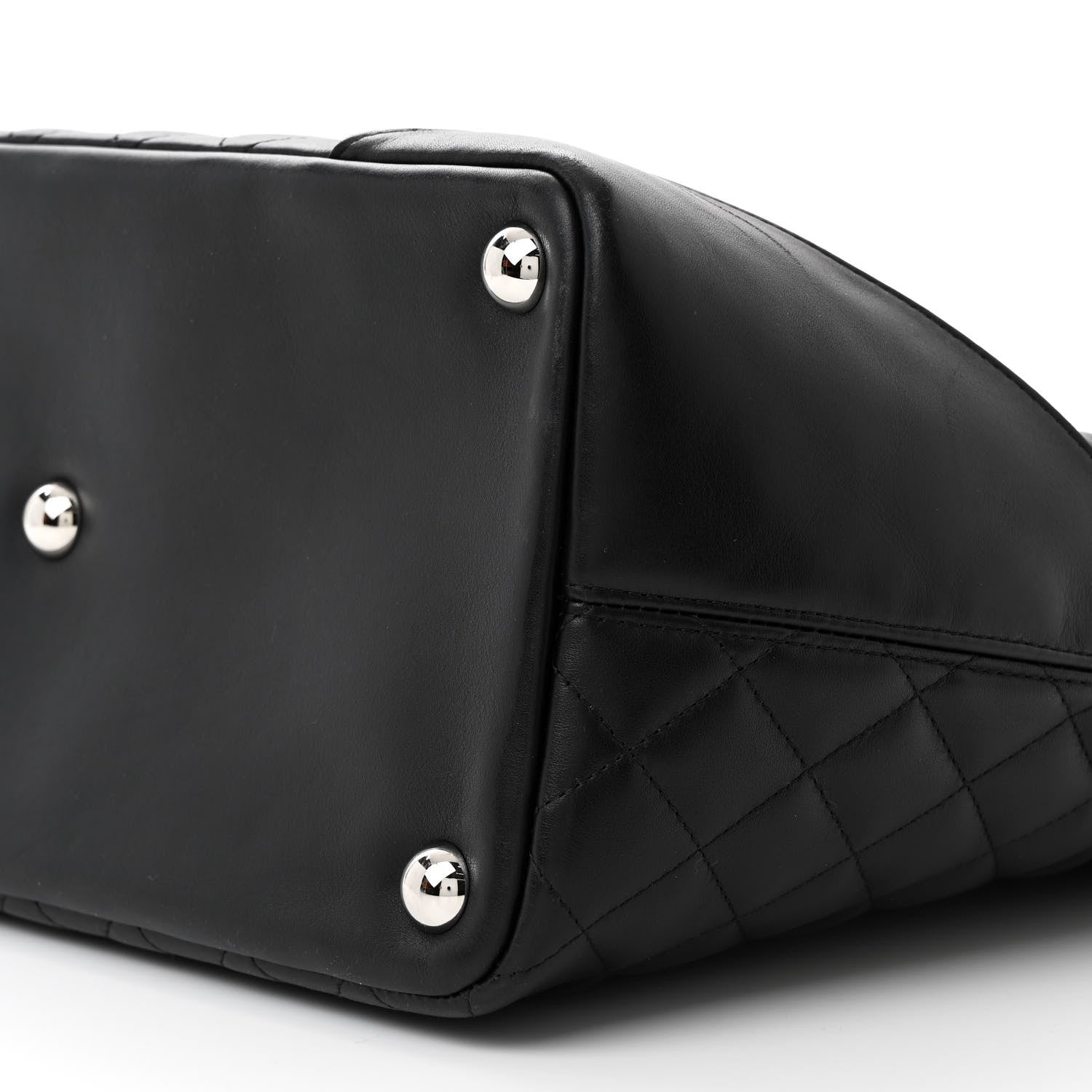 Chanel Calfskin Quilted Large Cambon Tote Black Whtie 10 of 11
