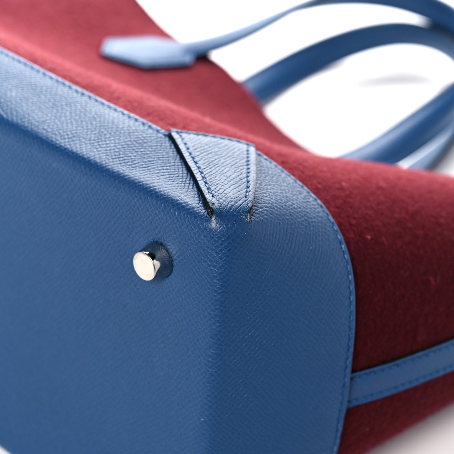 Felt Epsom Maxibox Cabas 30 Bordeaux Bleu Agate