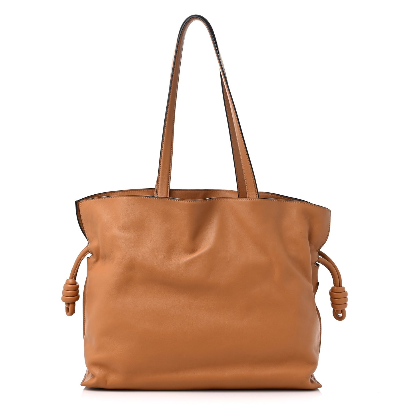 Calfskin Large Flamenco Knot Bag Warm Desert