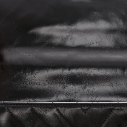 Chanel Calfskin Chevron Quilted Medium Coco Handle Flap Black 15 of 16