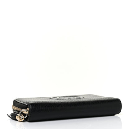 Gucci Pebbled Calfskin Medium Soho Zip Around Wallet Black 4 of 10