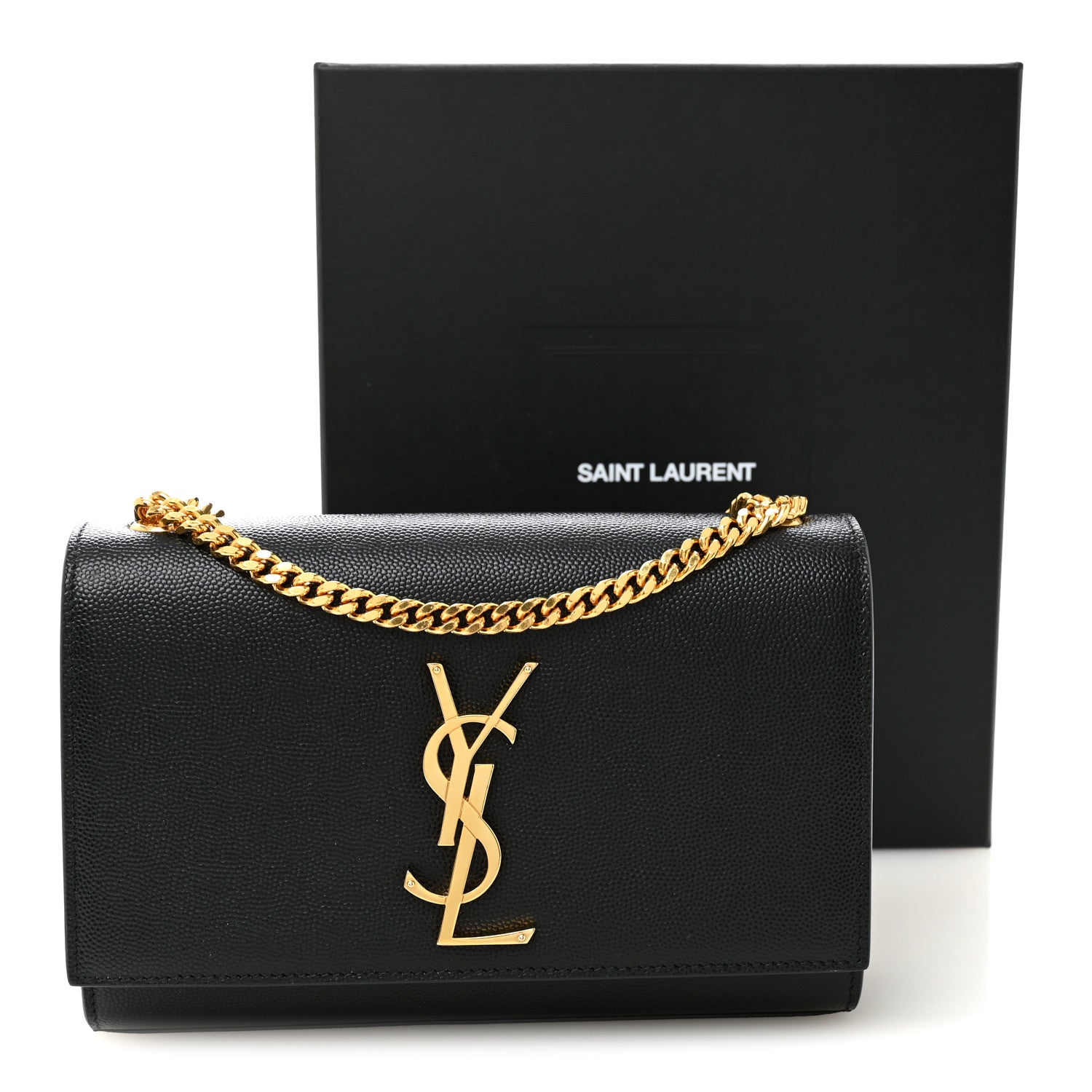 Saint Laurent Grain De Poudre Small Monogram Kate Satchel Black 10 of 10